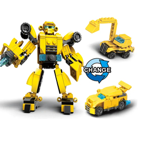 Lele Brother 3 en 1 enfants <span class=keywords><strong>camion</strong></span> créatif Robot dinosaure déformé modèle jouet éducatif bloc - Product Image 6