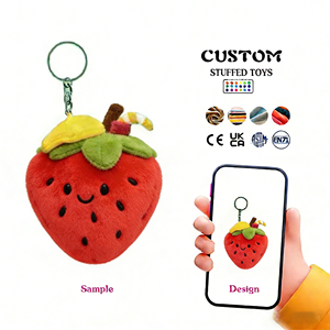 Porte-clés en peluche personnalisé en forme d'écorce d'orange, fabriqué avec la technique de broderie, offrant des services OEM/ODM, porte-clés en peluche sur mesure - Product Image 3