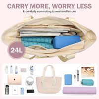 Sac fourre-tout de yoga pour femme avec pochette pour tapis et sangles, idéal pour la gym, le travail, les trajets quotidiens, le sport et les voyages