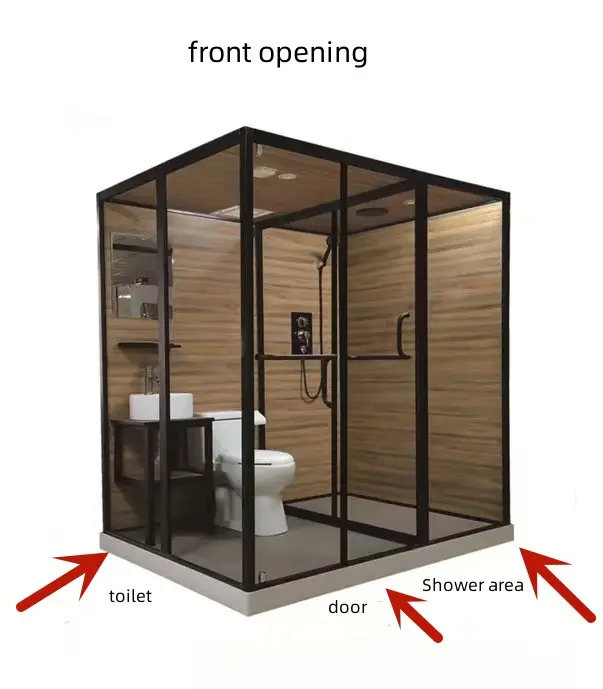 Prefab Modular Bathroom Cabin Portable Toilet Shower Room Prefab Bathroom Unit