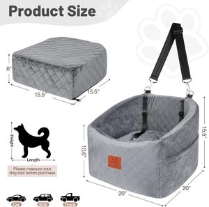 <span class=keywords><strong>Cama</strong></span> de Lujo <span class=keywords><strong>para</strong></span> Perros, Desmontable y Lavable, <span class=keywords><strong>para</strong></span> Mascotas Pequeñas y Medianas, con Cinturón de Seguridad, Bolsillos de Almacenamiento y Soporte de Espuma Resistente - Product Image 2