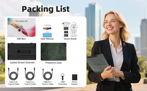 <span class=keywords><strong>Écran</strong></span> <span class=keywords><strong>portable</strong></span> double 14 pouces pour ordinateur <span class=keywords><strong>portable</strong></span>, moniteur d'extension S8 Ultra FHD IPS 1080P, solution triple <span class=keywords><strong>écran</strong></span> <span class=keywords><strong>externe</strong></span> à un seul câble, connexion d'affichage - Product Image 6