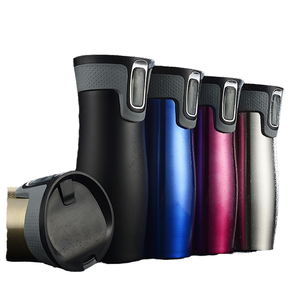 Thermos en acier inoxydable de 450 ml à double paroi, tasse à café de voyage, design moderne, bouteille d'eau de grande capacité, camping, fête - Product Image 2