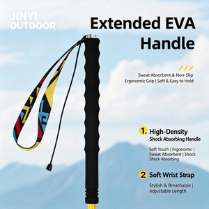 Outdoor running poles, <b>foldable</b> trekking poles, 3K carbonfibe, anti-slip, telescopic <b>walking</b> <b>sticks</b>, hiking and mountaineering - Product Image 1