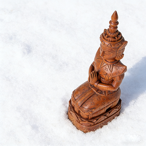 Statua di Buddha in Resina in Stile Tradizionale Thailandese, <span class=keywords><strong>Figura</strong></span> Decorativa in Preghiera Accovacciata - Product Image 6