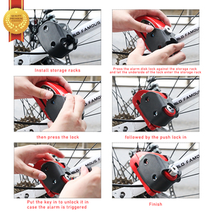 Nueva imagen, candados para bicicleta, freno de disco, <span class=keywords><strong>candado</strong></span> para motocicleta <span class=keywords><strong>con</strong></span> <span class=keywords><strong>alarma</strong></span> fuerte, seguridad antirrobo para <span class=keywords><strong>candado</strong></span> de patinete eléctrico - Product Image 6
