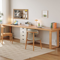 Bureau en bois massif Table d'ordinateur intégrée Bureau