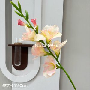 ดอกกลาดิโอลัสประดิษฐ์จาก Secret Garden สูง 90 ซม. กิ่งดอกไม้ประดับตกแต่งสำหรับบ้าน งานแต่งงาน และอุปกรณ์ประกอบฉาก - Product Image 5