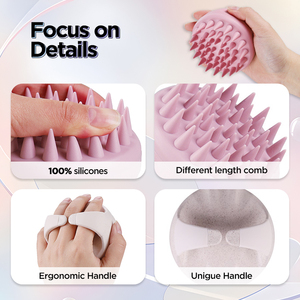 Cepillo Masajeador de Cuero Cabelludo para Champú y Ducha Estimulador de Crecimiento de Cabello al por Mayor de Fábrica - Product Image 2