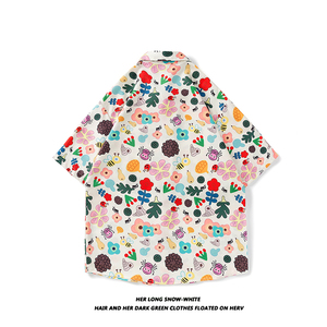 OEM/ODM personalizzato manica corta vacanza tropicale floreale <span class=keywords><strong>Aloha</strong></span> stampato Casual da uomo spiaggia camicie hawaiane per le donne - Product Image 2