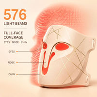 Masque facial LED pour la luminothérapie, masque facial à 3 modes de couleur, dispositif de beauté à infrarouge proche, OEM ODM