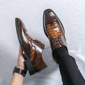 Zapatos de vestir de punta fina de talla grande para hombre, modernos y formales para negocios - Ideales para novios, zapatos de boda, zapatos casuales para hombre - Product Image 3