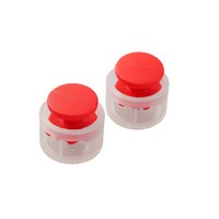 Penjepit Resin Warna-warni Model Snap-lock untuk Tali Hoodie, Pengatur Tali Model Pig-nose, Tanpa Ikat, Lubang Ganda untuk Gesper, Praktis