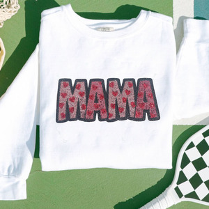 High Quality Big 11IN Pink Sequin Chenille <strong>MAMA</strong> Patches Clothing Decoration Cheer Girl MOM Iron-On Patch for Women <strong>Hoodie</strong> - Product Image 3