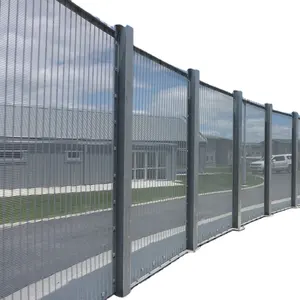 358 Anti Climb High Security Fence and Pedestrian, Double Swing, Sliding, Cantilever Gate for Industry