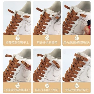 Lacci per Scarpe Senza Nodi da <span class=keywords><strong>8mm</strong></span> con Chiusura a Pressione, Lacci Elastici Senza Nodi per Sneaker, per Bambini e Adulti, 100cm - Product Image 6