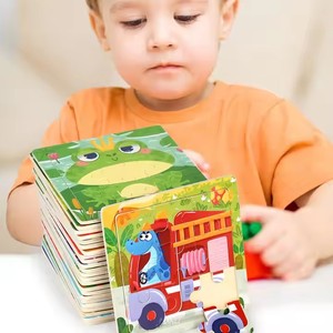 Cartone animato <span class=keywords><strong>Montessori</strong></span> in legno apprendimento precoce Puzzle educativo per bambini animali oceano cognizione Puzzle giocattoli da tavolo - Product Image 2