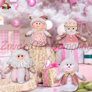 Zaves 5.5 Pouces Rose Bonhomme De Neige Père Noël <span class=keywords><strong>Soldat</strong></span> <span class=keywords><strong>Petit</strong></span> Ornement Ensemble Intérieur Article De Noël Décoration Chaude Usine En Gros - Product Image 6