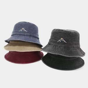 All'ingrosso cappello da pescatore di puro cotone cappellini personalizzati con Logo ricamato vecchio cappello a secchiello per feste sportive e viaggi all'aperto - Product Image 4