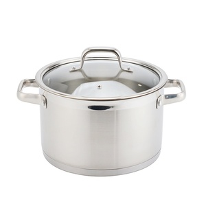 Nouvel arrivage d'usine : Batterie de cuisine en acier inoxydable avec poignées, casseroles et poêles à fond épais, ensemble de casseroles et poêles à frire - Product Image 3