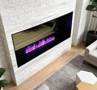 Cheminée à vapeur d'eau sans flamme 3D en acier design moderne, humidification pour la décoration de la maison, utilisation en hôtel et villa, garantie 5 ans