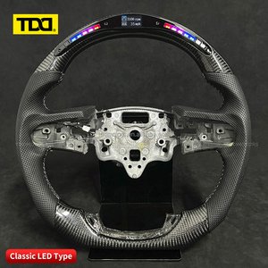 Volante de fibra de carbono TDD LED para Chevrolet C5 C6 C7 C8 Silverado GMC Cruze Camaro SS, volante GMC personalizado original - Product Image 3