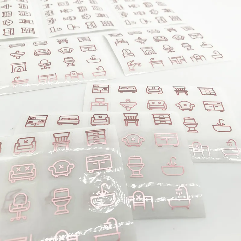 China Custom Transparante Waterdichte Plastic Vinyl Kus Cut Label Stickers Blad