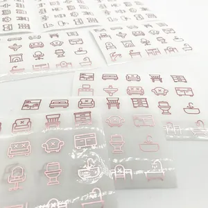 China Nach Transparent Wasserdichte Kunststoff Vinyl Kiss Cut Aufkleber Blatt