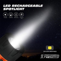 Foco LED recargable de 5W, 280 lúmenes, 3 modelos de luz
