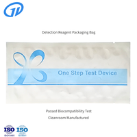 Sachet d'emballage pour bandelettes de test médical, laminé en trois couches, non contaminant, sans enzymes, stockage stable pour réactifs IVD