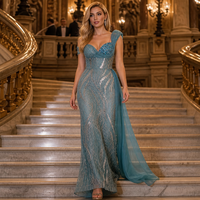 Robe de soirée à sequins grande taille pour invitées de mariage |   Robe de soirée scintillante de luxe pour banquets et occasions spéciales