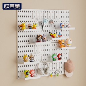 Ou Shumei Panneau perforé en plastique 28 cm carré, organisateur mural pour jouets, support de rangement pour figurines et accessoires LEGO - Product Image 2