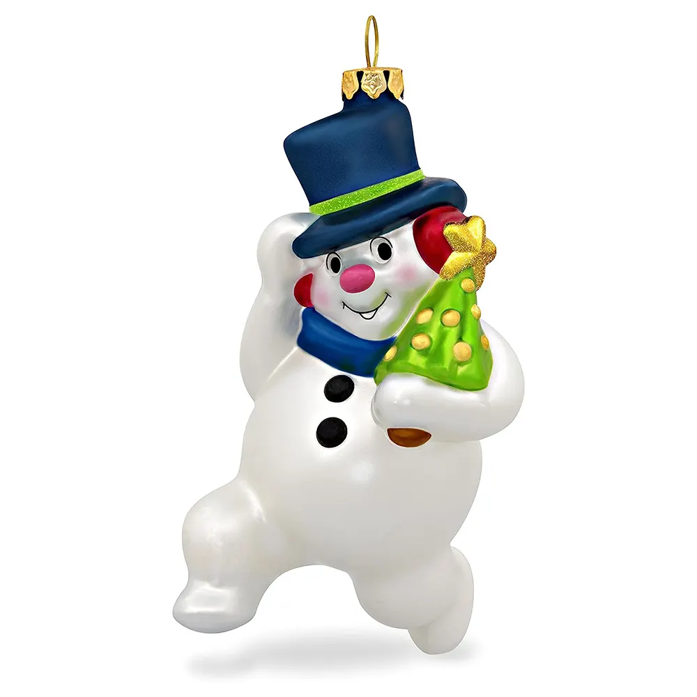 Blown Christmas Tree Hanging Glass Snowman Shaped Decorative Ornament