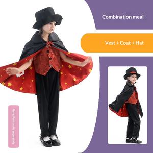 子供用エコーマジシャンマントコスチューム ステージパーティー幼稚園コスプレ用 - Product Image 6