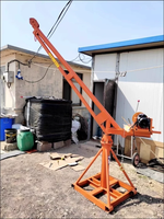 Nouvelle grue électrique orange à câble métallique pour toitures et chantiers de construction, palan de levage de briques 220V à télécommande, capacité 500kg