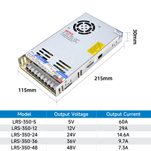 อะแดปเตอร์แปลงไฟแบบสวิตชิ่ง LRS-350-5 350W 60A สำหรับไฟ LED และกล้องวงจรปิด 350W 5vdc - Product Image 1