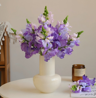 Fleurs artificielles en soie toucher réel, violette et jacinthe, tige unique, pour décoration florale mariage, maison et Noël (vente en gros)