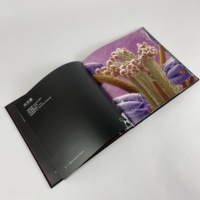 Livre de catalogue de photos scientifiques à couverture rigide en lin, tissu texturé, impression avec feuille d'argent