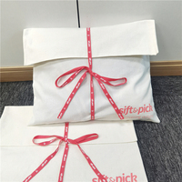 Pochette en coton avec Logo personnalisé, emballage de t-shirts, sac à poussière en coton, sacs en mousseline de luxe, sac à poussière pour sacs à main