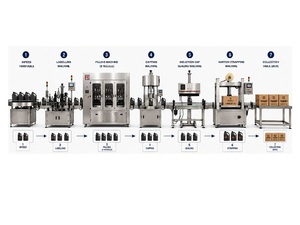 Ligne de remplissage et d'emballage d'huile lubrifiante pour équipement automatique FRIGMAIRES avec contrôle PLC et technologie de remplissage servo, et bouchage - Product Image 1