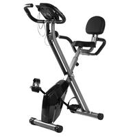 Vélo d'appartement X Bike avec écran LCD, capacité de charge de 150 kg, selle standard avec dossier, pliable, résistance magnétique
