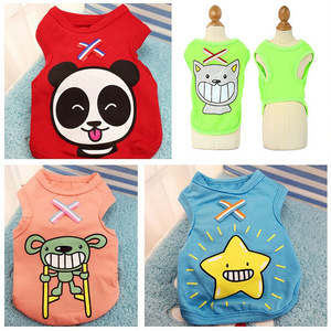Shine And Shine Pet Dog Vest Summer Cotton Cartoon Print <b>For</b> <b>Cats</b> And Dogs Small Medium Large Size Pet <b>Clothes</b> - Product Image 2