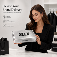 Boîtes d'emballage en carton ondulé pliables personnalisées de luxe pour vêtements, soins de la peau, emballage d'expédition en papier pour robes