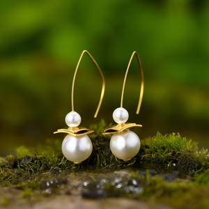 Pendientes de Moda con Diseño de Perlas, Acero Inoxidable 316L, Baño de Oro PVD, Resistentes y Sostenibles - Product Image 3