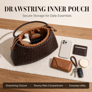 <span class=keywords><strong>Bolso</strong></span> de Mano de Piel Sintética para Mujer, Tejido, con Cordón, para Llevar al Hombro o Cruzado, con Logotipo Personalizado, <span class=keywords><strong>Bolso</strong></span> Tote de Moda, Duradero, Portátil e Impermeable - Product Image 4