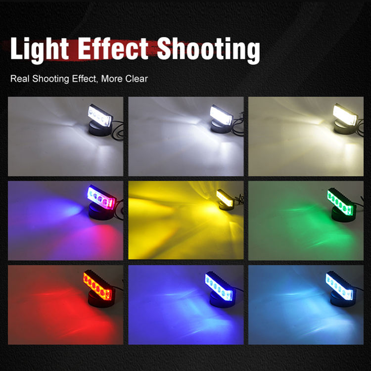 Red + Blue + Yellow + White + Yellow and White + Flashing Light