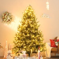 Fabrik-Großhandel PVC PE Gemischter Künstlicher Weihnachtsbaum Vorinstallierte LED-Lichter 4 Farben Weihnachts-Innendekoration