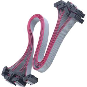 Antrader - Conector de cable plano IDC de 10 pines, 2x5 F F, 30 cm, para monitor, cable de datos de alta velocidad - Product Image 2