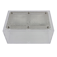 Terrarium pour reptiles en plexiglas, boîte d'alimentation, cage en acrylique pour araignées, lézards, geckos