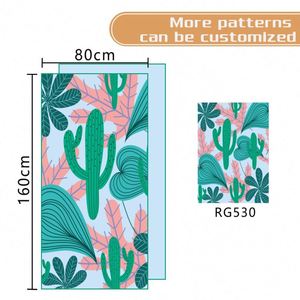 Serviette de plage rayée en microfibre douce, sans sable, personnalisée, avec sac en filet – Offre spéciale recyclée - Product Image 4